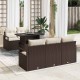 Sonata H Градински Софа Комплект 6 pcs Кафяво и кремаво 100 х 55 х 73 см