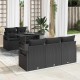 Sonata H Градински Софа Комплект 6 pcs Черно 100 х 55 х 73 см