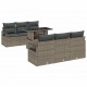 Sonata H Градински Софа Комплект 7 pcs Сив 100 x 55 x 73 см