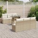 Sonata H Градински Софа Комплект 7 pcs бежово и кремаво 100 x 55 x 73 см