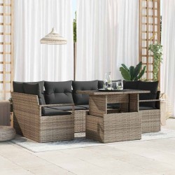 Sonata H Градински Софа Комплект 7 pcs Сив 100 x 55 x 73 см - Canapele și bănci de grădină