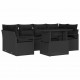 Sonata H Градински Софа Комплект 7 pcs Черно 100 x 55 x 73 см