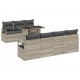 Sonata H Градински Софа Комплект 8 pcs Светлосиво 100 x 55 x 73 см