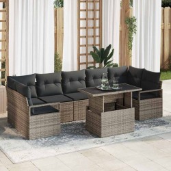 Sonata H Градински Софа Комплект 8 pcs Сив 100 x 55 x 73 см - Canapele și bănci de grădină