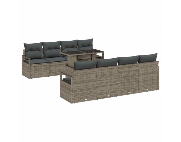 Sonata H Градински Софа Комплект 7 pcs Сив 100 x 55 x 73 см