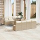 Sonata H Градински Софа Комплект 7 pcs бежово и кремаво 100 x 55 x 73 см