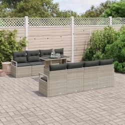 Sonata H Градински Софа Комплект 7 pcs Светлосиво 100 x 55 x 73 см - Canapele și bănci de grădină