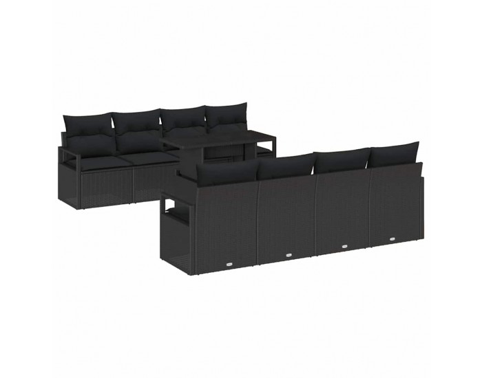 Sonata H Градински Софа Комплект 7 pcs Черно 100 x 55 x 73 см