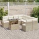 Sonata H Градински Софа Комплект 9 pcs бежово и кремаво 100 x 55 x 73 см
