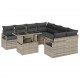 Sonata H Градински Софа Комплект 9 pcs Светлосиво 100 x 55 x 73 см