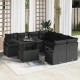 Sonata H Градински Софа Комплект 9 pcs Черно 100 x 55 x 73 см