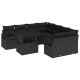 Sonata H Градински Софа Комплект 9 pcs Черно 100 x 55 x 73 см