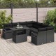 Sonata H Градински Софа Комплект 9 pcs Черно 100 x 55 x 73 см