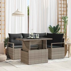 Sonata H Градински Софа Комплект 5 pcs Сив 100 x 55 x 73 см - Canapele și bănci de grădină