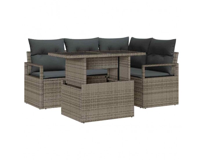 Sonata H Градински Софа Комплект 5 pcs Сив 100 x 55 x 73 см