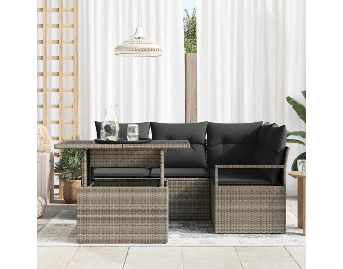 Sonata H Градински Софа Комплект 5 pcs Сив 100 x 55 x 73 см