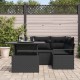 Sonata H Градински Софа Комплект 5 pcs Черно 100 x 55 x 73 см