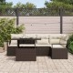 Sonata H Градински Софа Комплект 6 pcs Кафяво и кремаво 100 x 55 x 73 см