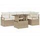 Sonata H Градински Софа Комплект 6 pcs бежово и кремаво 100 x 55 x 73 см