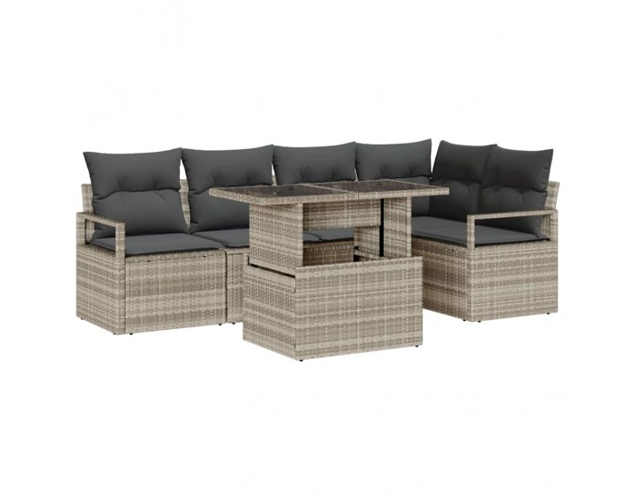 Sonata H Градински Софа Комплект 6 pcs Светлосиво 100 x 55 x 73 см