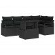 Sonata H Градински Софа Комплект 6 pcs Черно 100 x 55 x 73 см