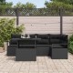 Sonata H Градински Софа Комплект 6 pcs Черно 100 x 55 x 73 см