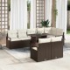 Sonata H Градински Софа Комплект 9 pcs Кафяво и кремаво 100 x 55 x 73 см