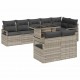 Sonata H Градински Софа Комплект 9 pcs Светлосиво 100 x 55 x 73 см
