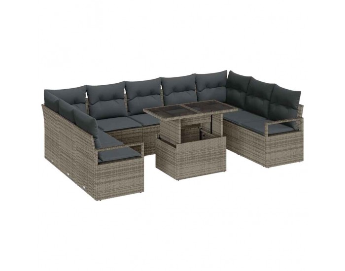 Sonata H Градински Софа Комплект 10 pcs Сив 100 x 55 x 73 см