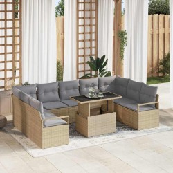 Sonata H Градински Софа Комплект 10 pcs бежово и светлосиво - Canapele și bănci de grădină