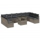 Sonata H Градински Софа Комплект 11 pcs Сив 100 x 55 x 73 см