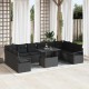 Sonata H Градински Софа Комплект 11 pcs Черно 100 x 55 x 73 см