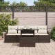 Sonata H Градински Софа Комплект 5 pcs Кафяво и кремаво 100 x 55 x 73 см