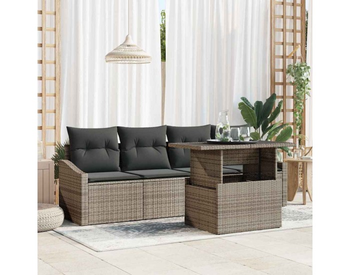 Sonata H Градински Софа Комплект 5 pcs Сив 100 x 55 x 73 см