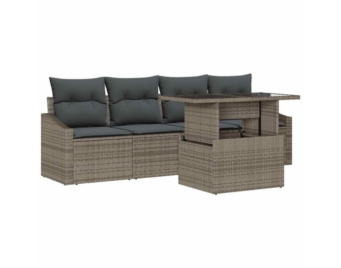 Sonata H Градински Софа Комплект 5 pcs Сив 100 x 55 x 73 см