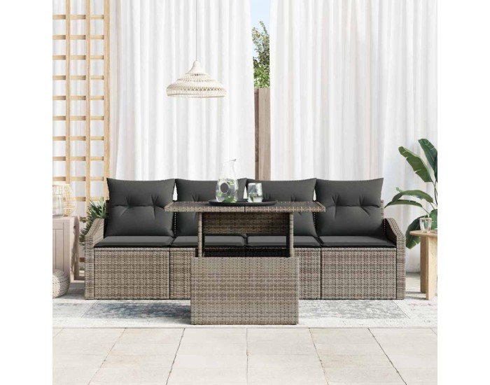 Sonata H Градински Софа Комплект 5 pcs Сив 100 x 55 x 73 см
