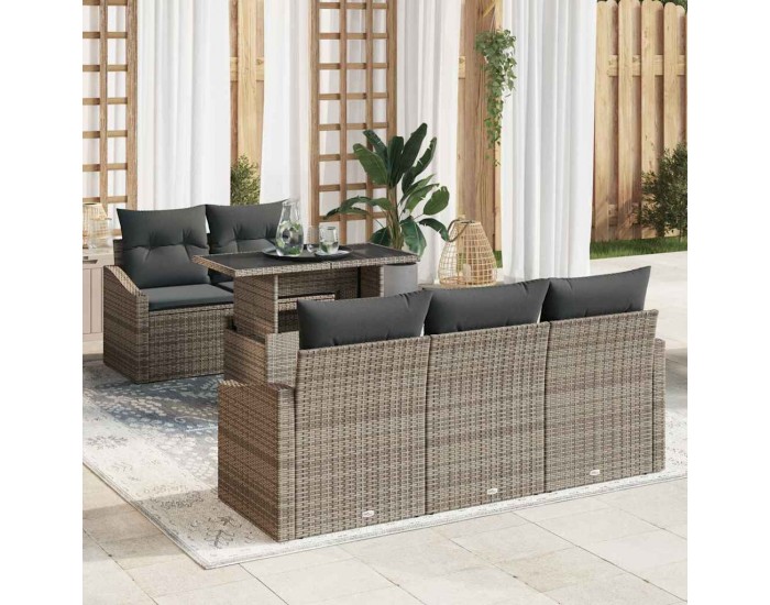 Sonata H Градински Софа Комплект 6 pcs Сив 100 x 55 x 73 см