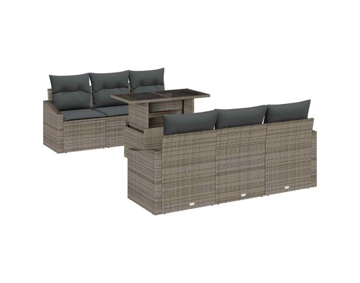Sonata H Градински Софа Комплект 7 pcs Сив 100 x 55 x 73 см