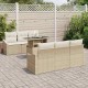 Sonata H Градински Софа Комплект 7 pcs бежово и кремаво 100 x 55 x 73 см