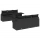 Sonata H Градински Софа Комплект 7 pcs Черно 100 x 55 x 73 см