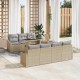 Sonata Set de canapele pentru grădină 8 buc. Beige și gri deschis