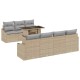 Sonata Set de canapele pentru grădină 8 buc. Beige și gri deschis