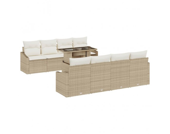 Sonata H Градински Софа Комплект 7 pcs бежово и кремаво 100 x 55 x 73 см