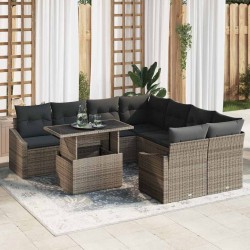 Sonata H Градински Софа Комплект 9 pcs Сив 100 x 55 x 73 см - Canapele și bănci de grădină