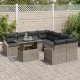 Sonata H Градински Софа Комплект 9 pcs Сив 100 x 55 x 73 см
