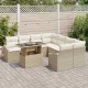 Sonata H Градински Софа Комплект 9 pcs бежово и кремаво 100 x 55 x 73 см
