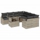 Sonata H Градински Софа Комплект 9 pcs Светлосиво 100 x 55 x 73 см