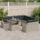 Sonata H Градински Софа Комплект 9 pcs Светлосиво 100 x 55 x 73 см