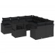 Sonata H Градински Софа Комплект 9 pcs Черно 100 x 55 x 73 см