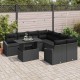 Sonata H Градински Софа Комплект 9 pcs Черно 100 x 55 x 73 см